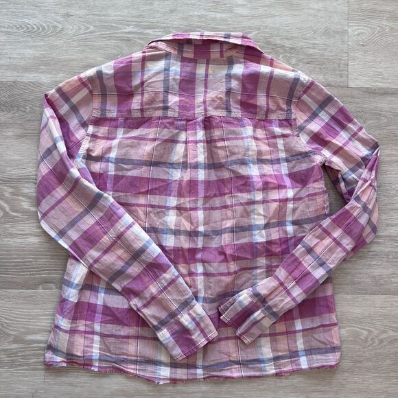 Hollister Plaid Button Up Shirt Women's-Size S - Picture 2 of 5
